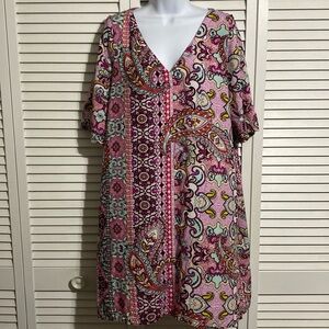 Caribbean Joe A line short sleeve dress